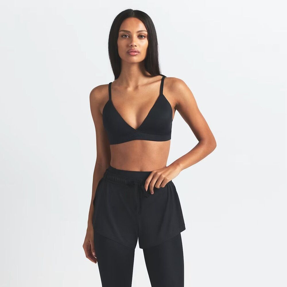 Nike Skims Shine Triangle Bra Obsidian Size Medium